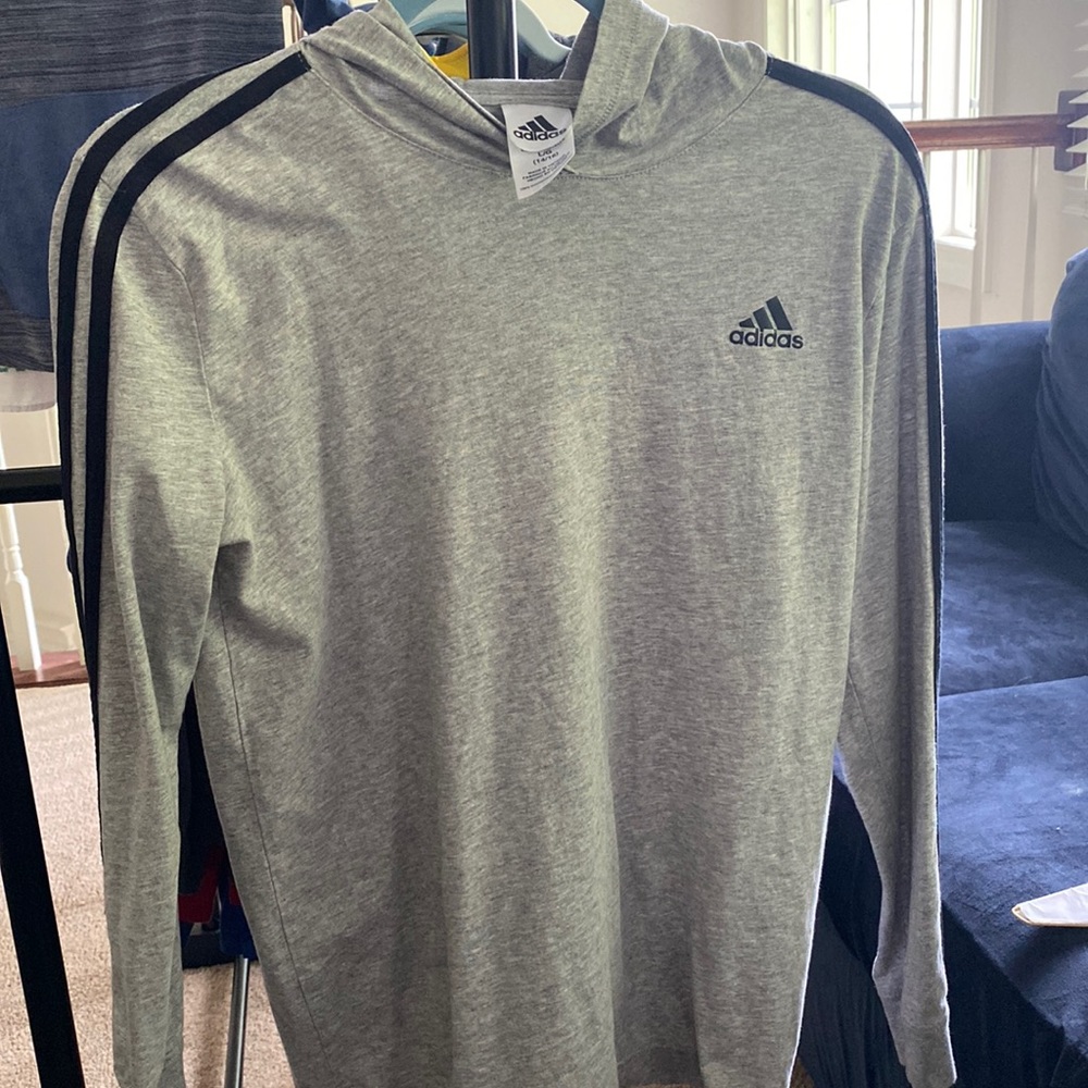 Boys 14/16 (LG) long sleeve w/ hood Adidas shirts bundle